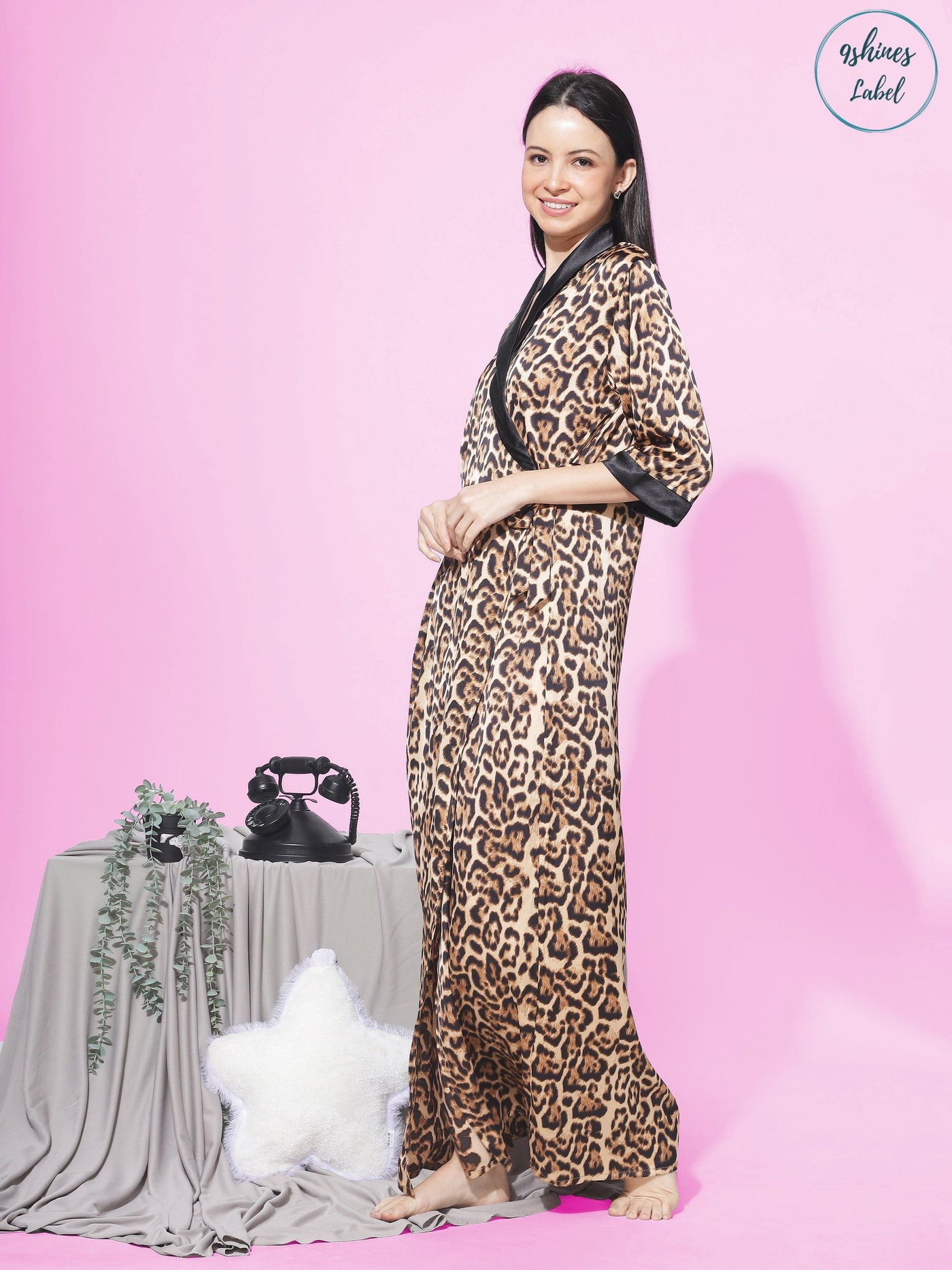 Satin Light Brown House Coat