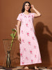 Cotton Blend Designer Nighty | Rose Pink