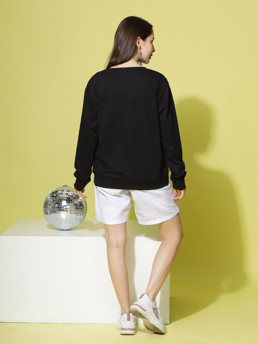  Sweatshirt  Find Your Perfect Fit: Women's Black Full Sleeve Sweatshirts - 9shines label 