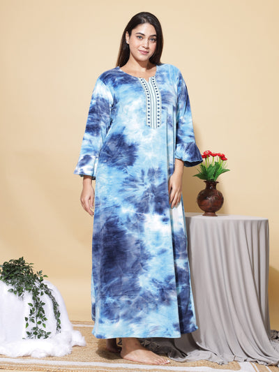 Velvet Designer Nighty Blue