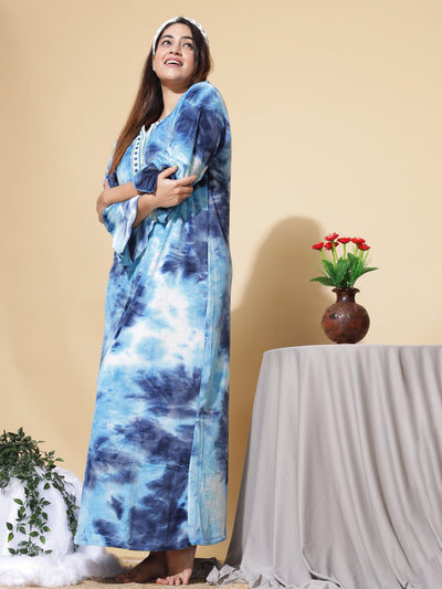 Velvet Designer Nighty Blue