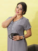 Sadabahar French Silver Embroidered Alpine Nighty for Women
