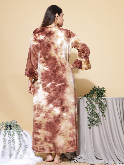 Velvet Designer Nighty Brown