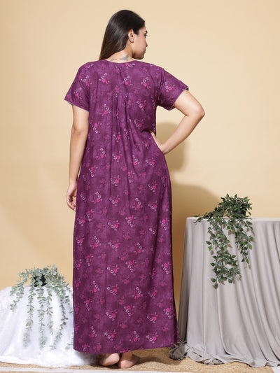Polyester Viscose Designer Purple Nighty
