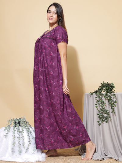 Polyester Viscose Designer Purple Nighty