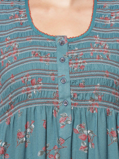 Alpine Designer Teal Blue Nighty