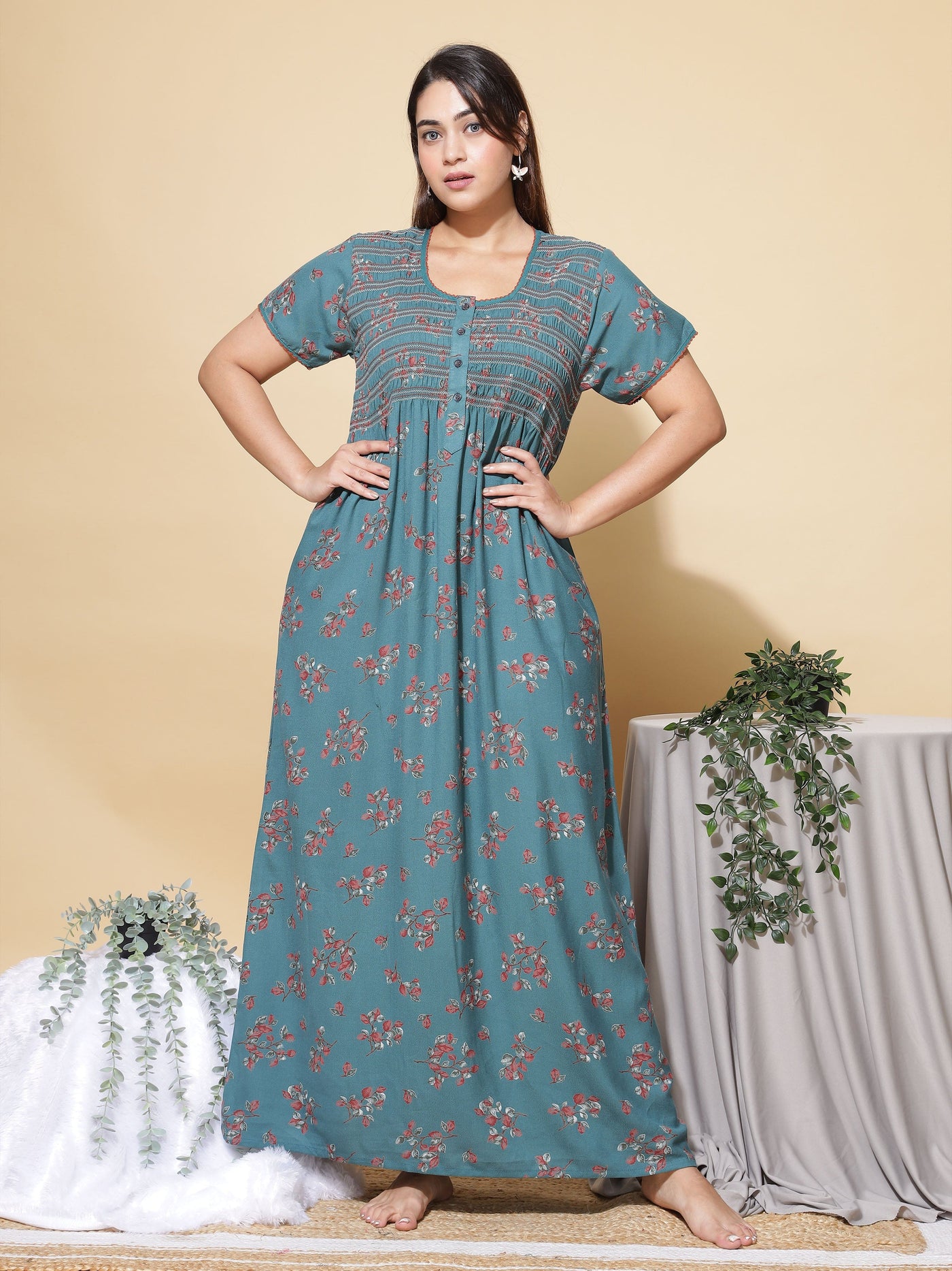 Alpine Designer Teal Blue Nighty