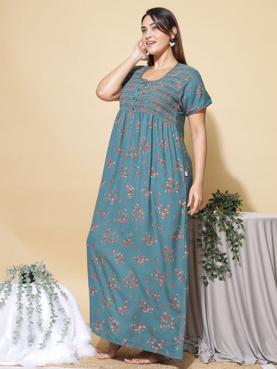 Alpine Designer Teal Blue Nighty