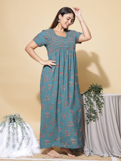 Alpine Designer Teal Blue Nighty