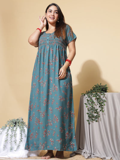 Alpine Designer Teal Blue Nighty