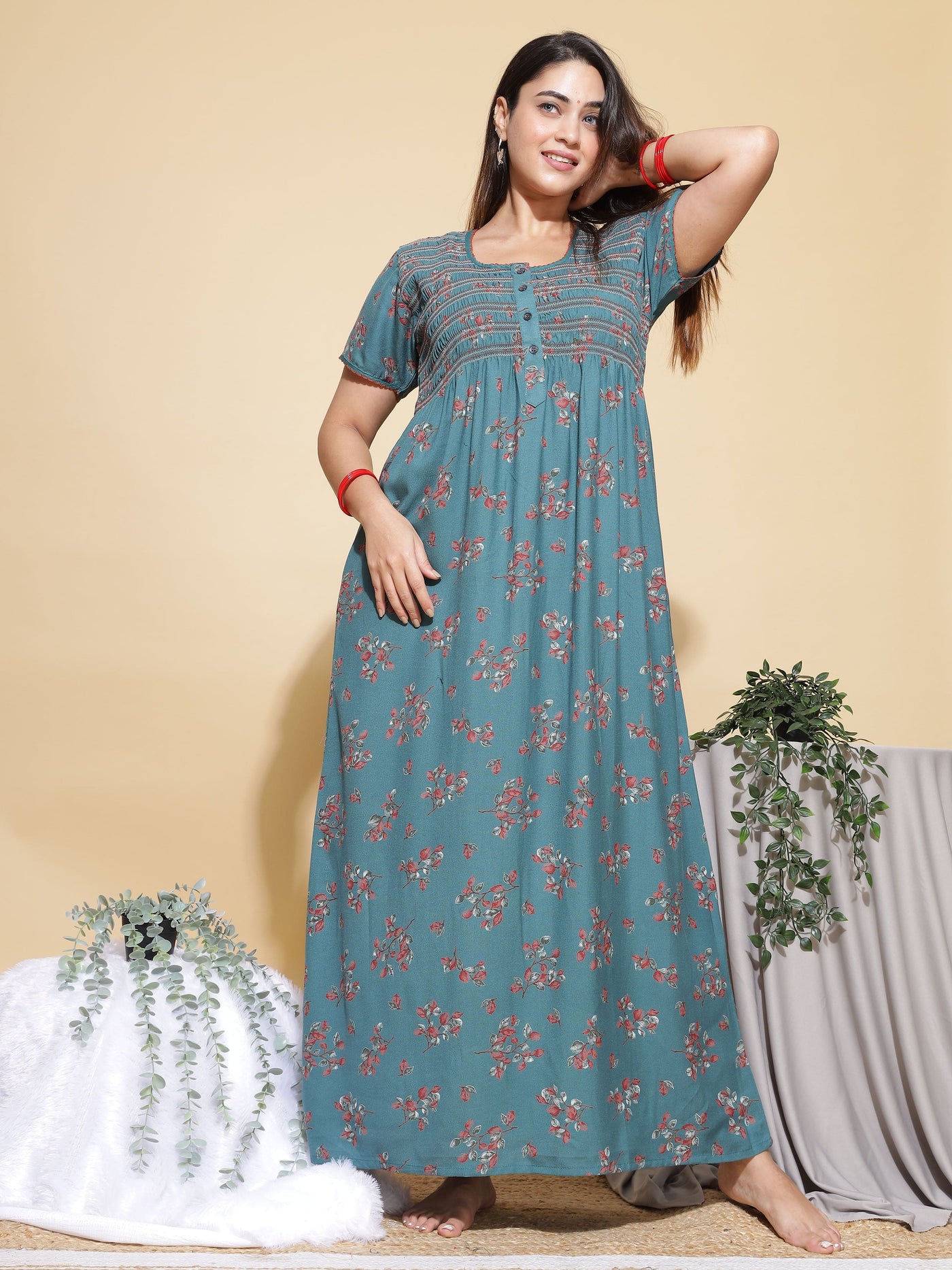 Alpine Designer Teal Blue Nighty