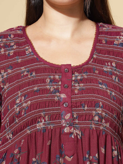 Alpine Designer Maroon Nighty