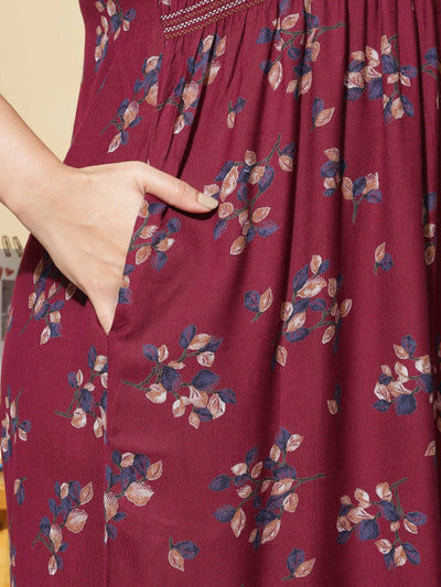 Alpine Designer Maroon Nighty