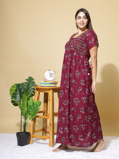 Alpine Designer Maroon Nighty