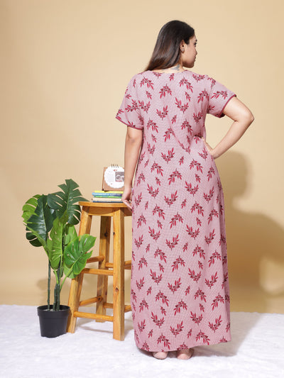 Alpine Red Designer Maxi Nighty