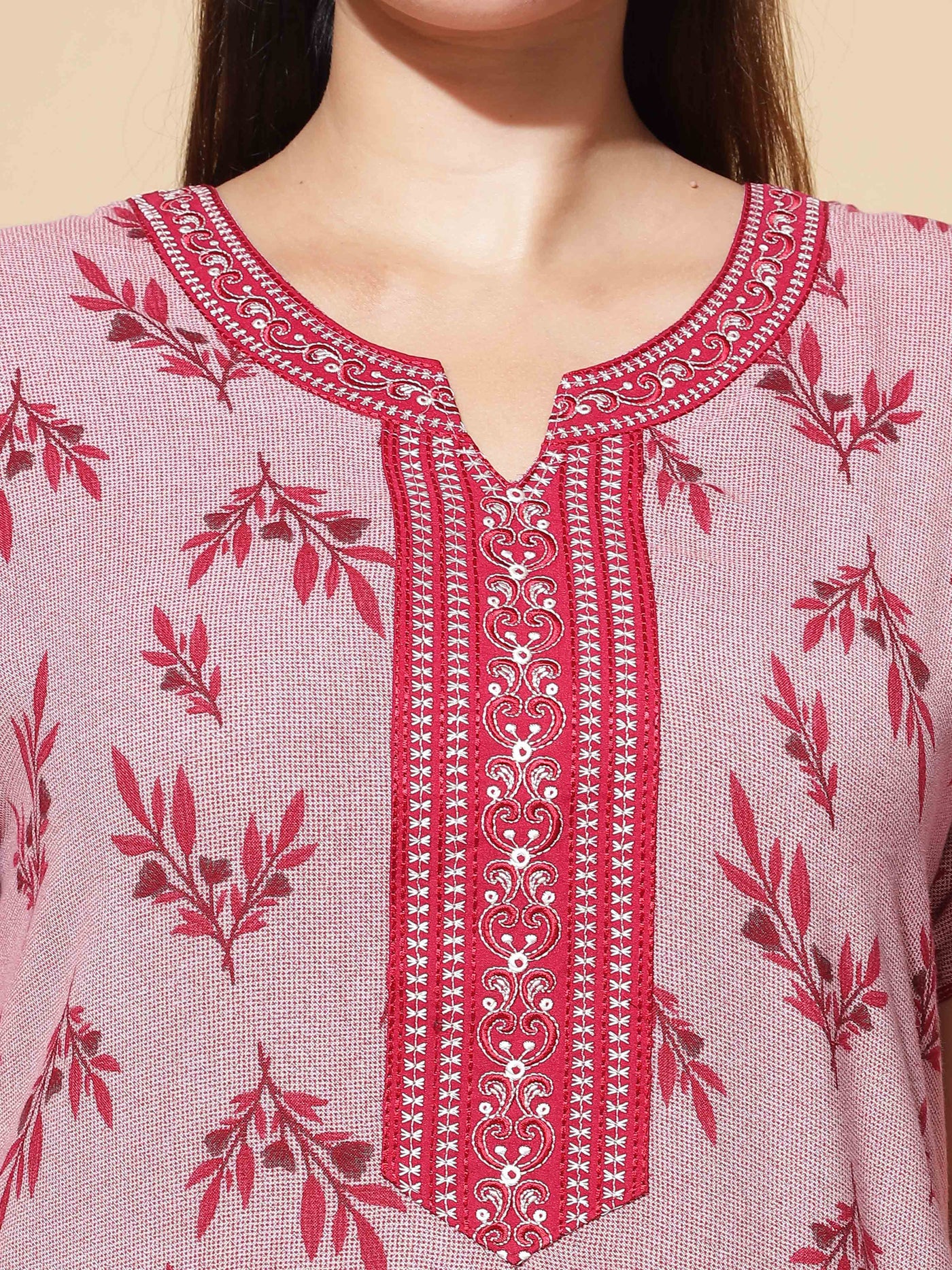 Alpine Red Designer Maxi Nighty