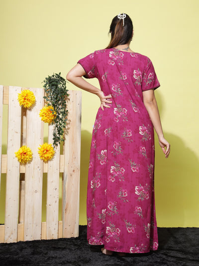 Viscose Designer Nighty Pink