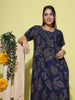 Dark Blue Crush Designer Nightgown For Women
