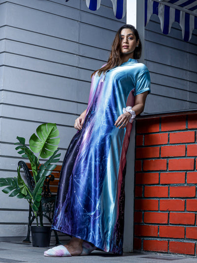 Satin Designer Nighty Pink