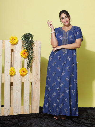 Viscose Designer Catalina Blue Nighty