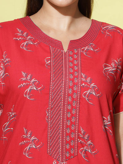 Viscose Designer Orange Nighty