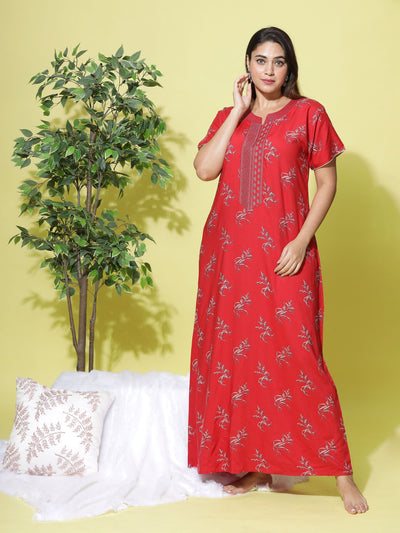 Viscose Designer Orange Nighty