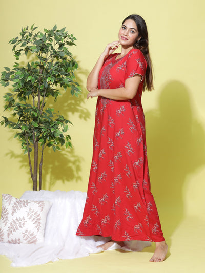 Viscose Designer Orange Nighty