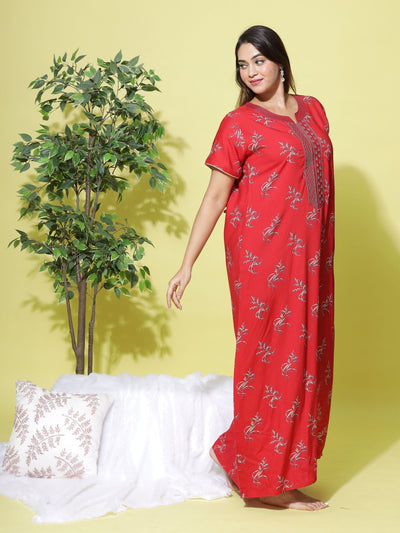 Viscose Designer Orange Nighty