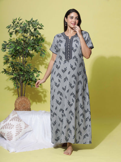 Alpine Green Designer Maxi Nighty