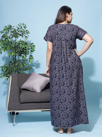 Polyester Viscose Designer Black Nighty
