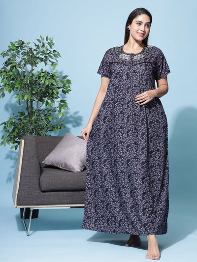 Polyester Viscose Designer Black Nighty