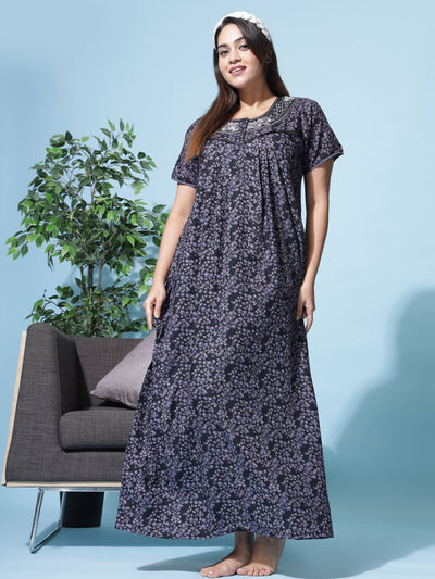 Polyester Viscose Designer Black Nighty