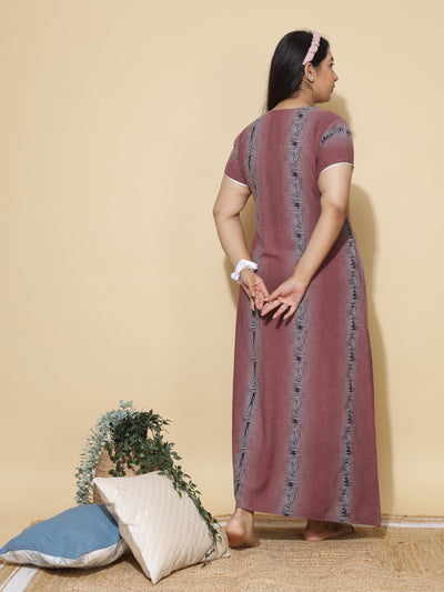 Alpine Designer Maxi Nighty Rust Black
