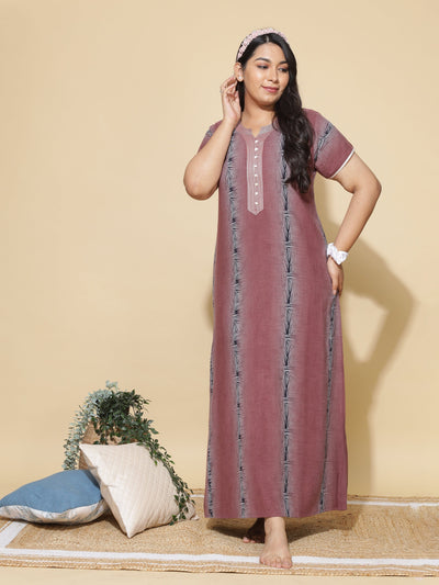Alpine Designer Maxi Nighty Rust Black