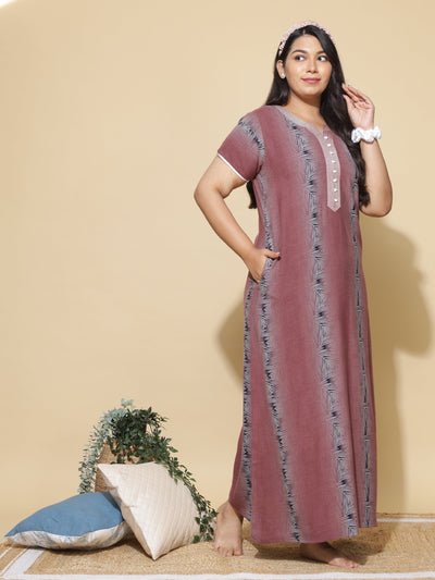 Alpine Designer Maxi Nighty Rust Black