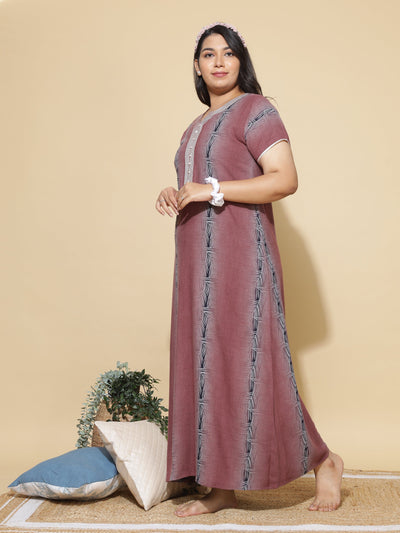 Alpine Designer Maxi Nighty Rust Black