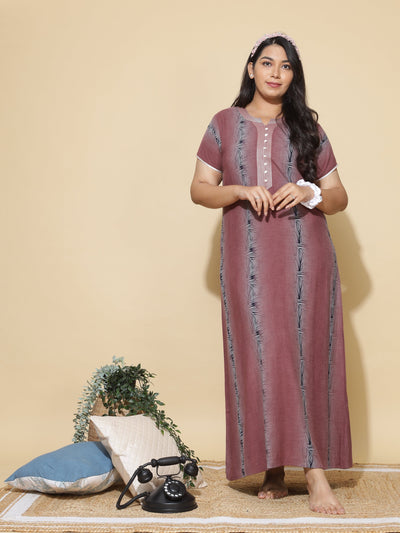 Alpine Designer Maxi Nighty Rust Black
