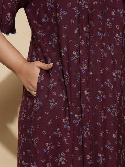 Alpine Designer Maxi Wine Nighty