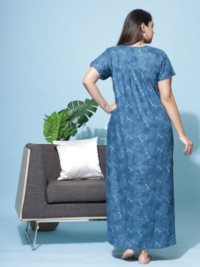 Polyester Viscose Designer Rama Green Nighty