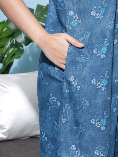 Polyester Viscose Designer Rama Green Nighty