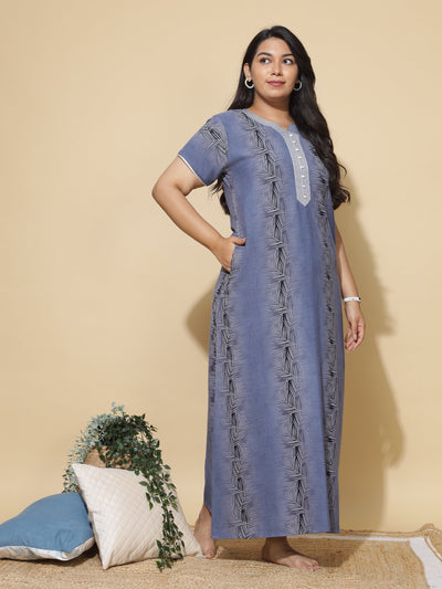 Alpine Designer Maxi Nighty Denim Blue