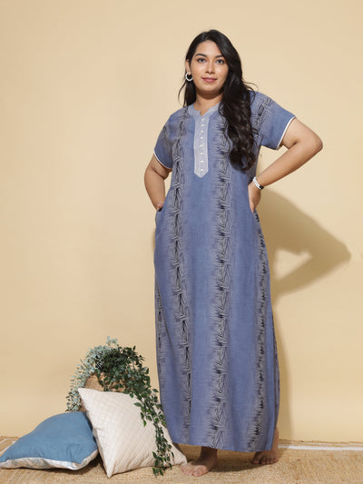 Alpine Designer Maxi Nighty Denim Blue