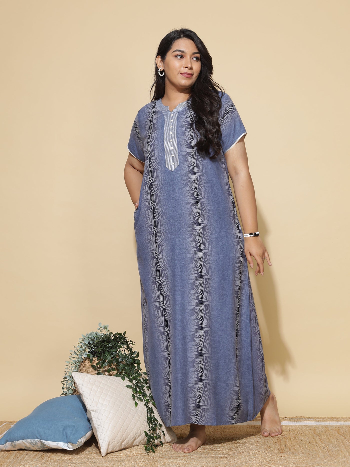Alpine Designer Maxi Nighty Denim Blue