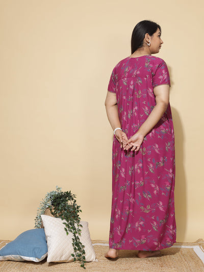 Viscose Designer Nighty Pink