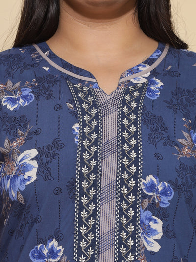 Viscose Designer Nighty Navy Blue