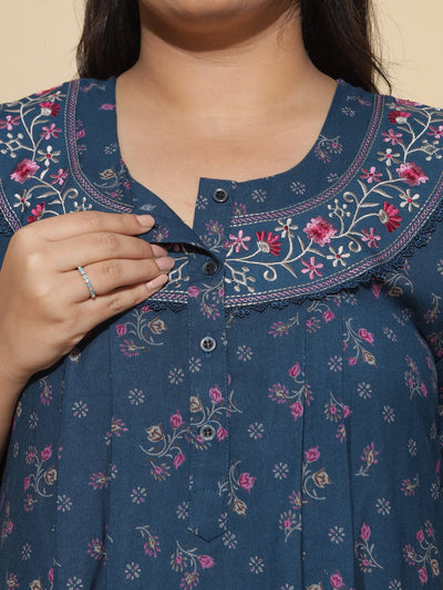 Alpine Designer Maxi Rama Green Nighty