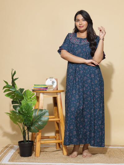 Alpine Designer Maxi Rama Green Nighty
