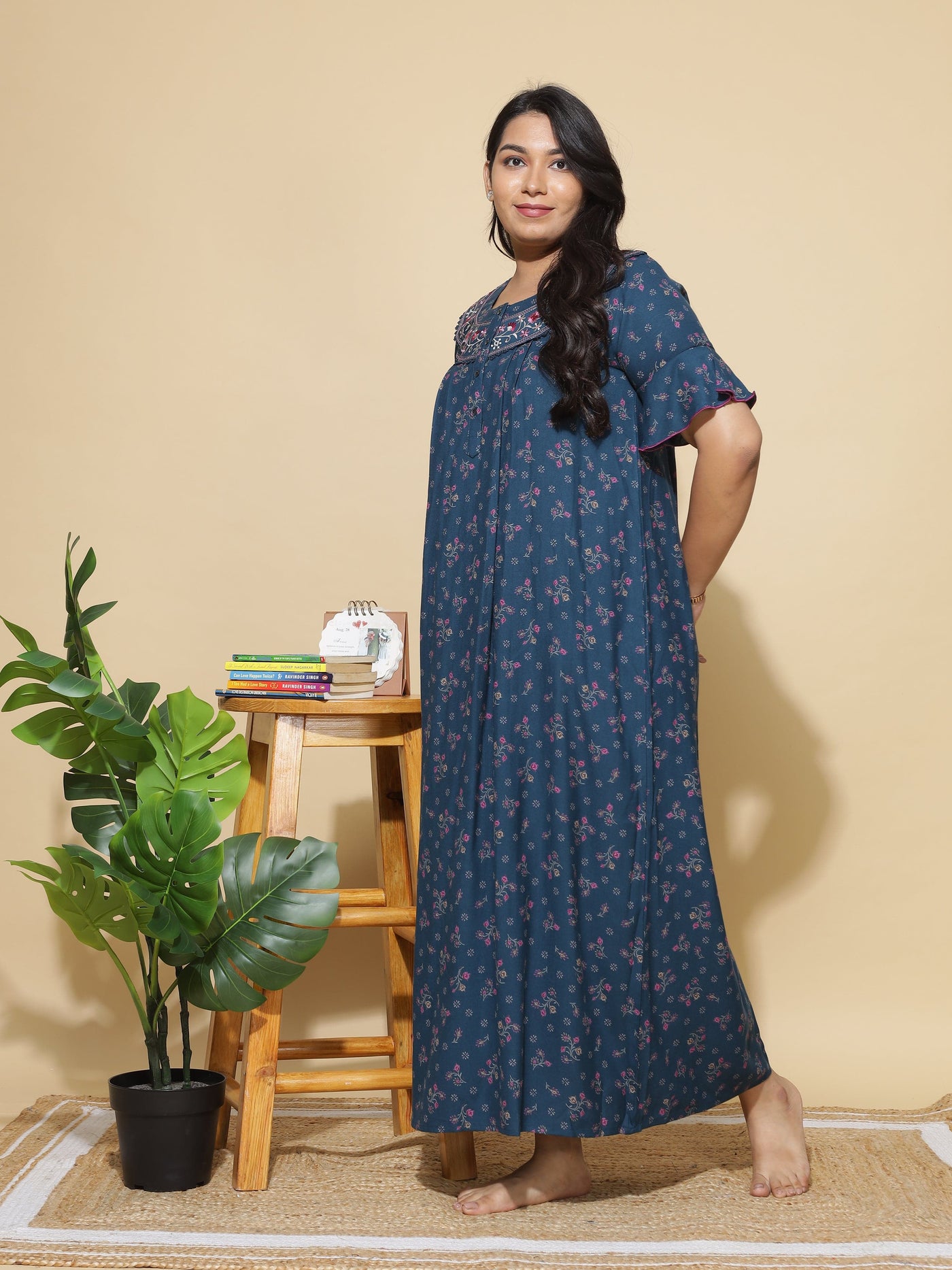 Alpine Designer Maxi Rama Green Nighty