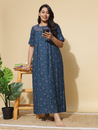 Alpine Designer Maxi Rama Green Nighty
