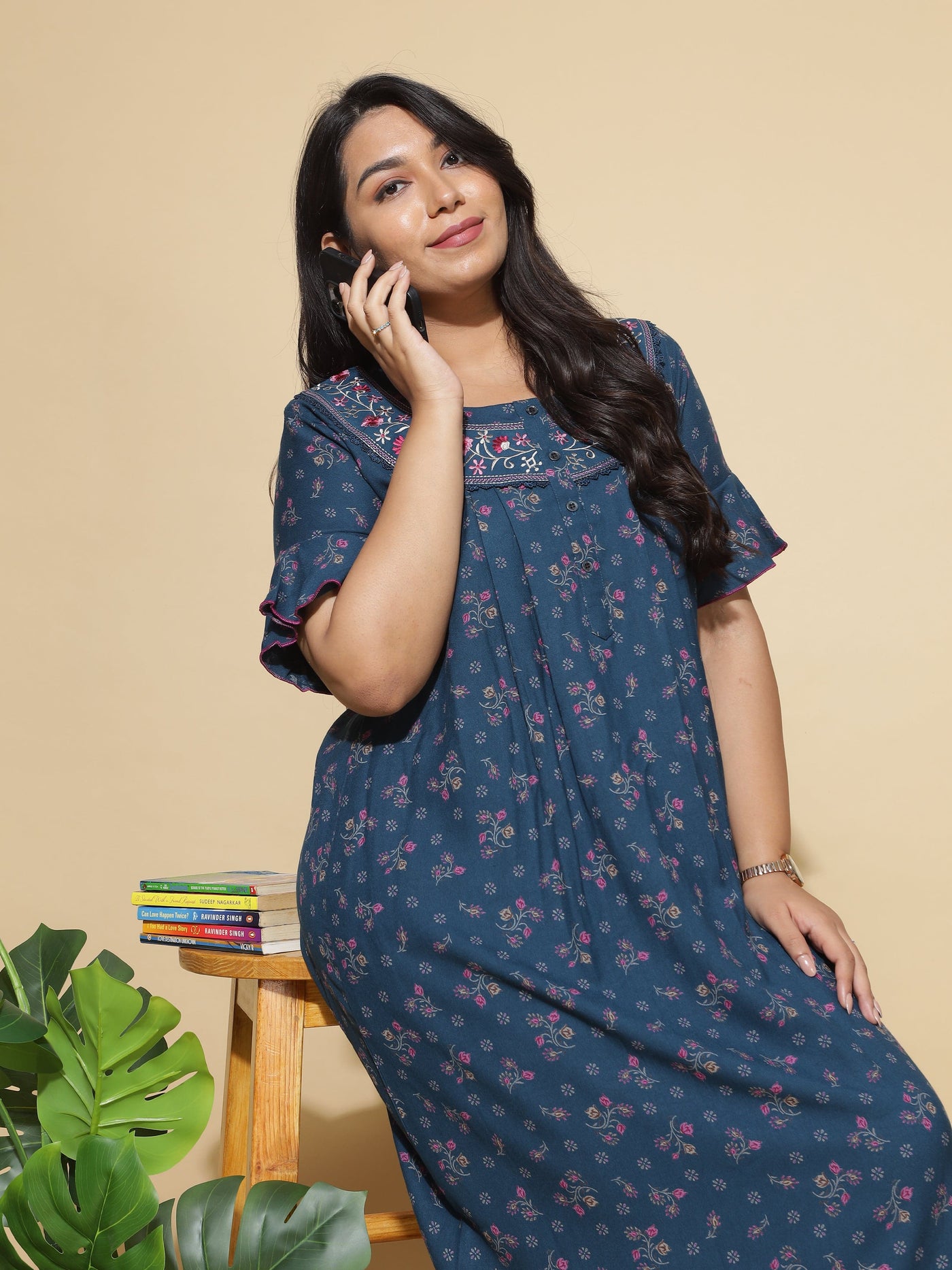 Alpine Designer Maxi Rama Green Nighty